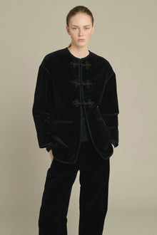 Lutetia Velvet Jacket, Black
