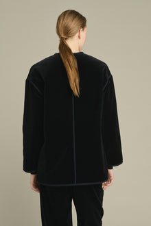 Lutetia Velvet Jacket, Black