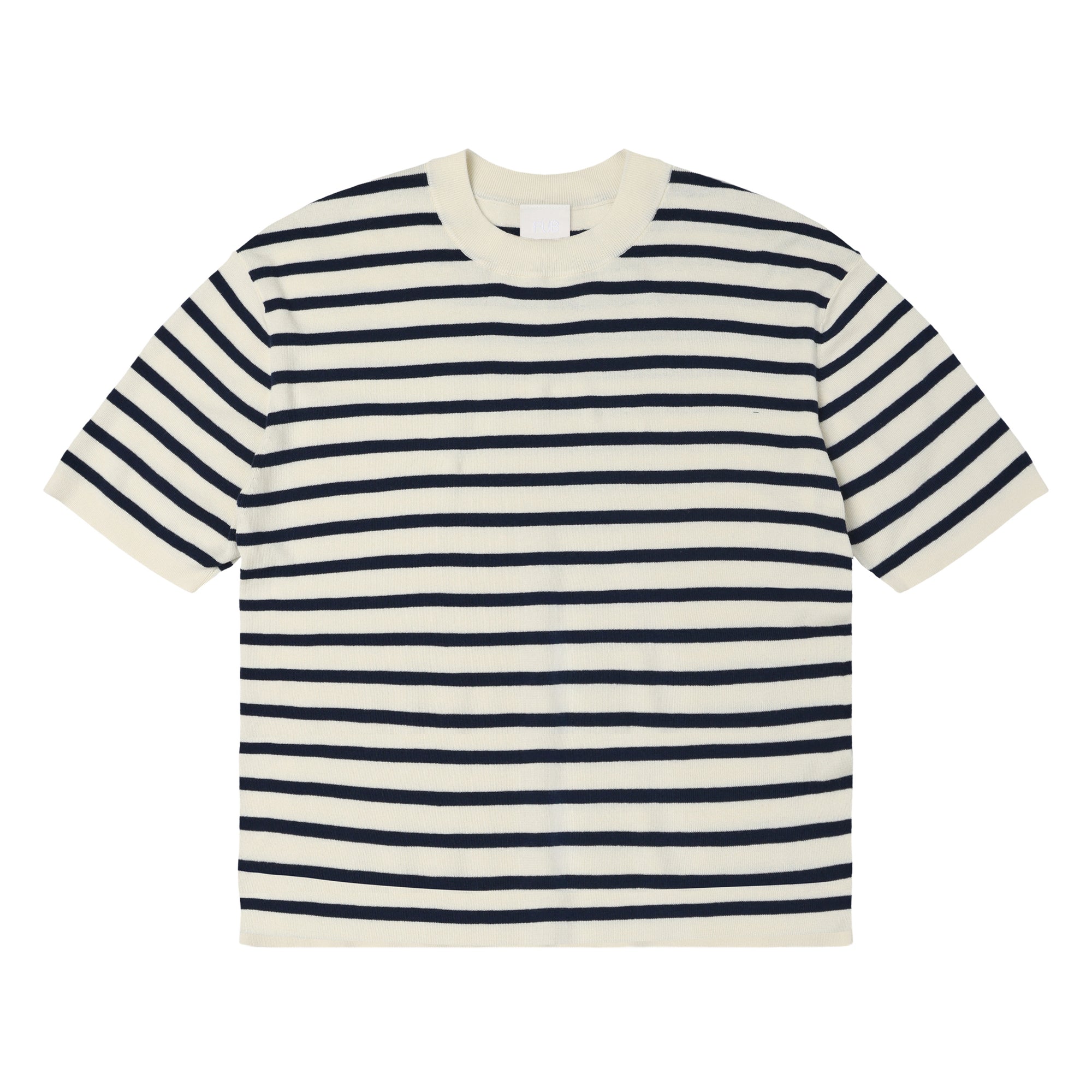 Striped Tee, Dark Navy / Ecru