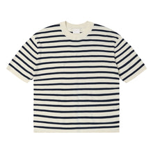 Striped Tee, Dark Navy / Ecru