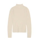 High Neck Pointelle Top, Ecru