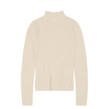 High Neck Pointelle Top, Ecru