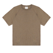 Wool Tee, Camel Melange