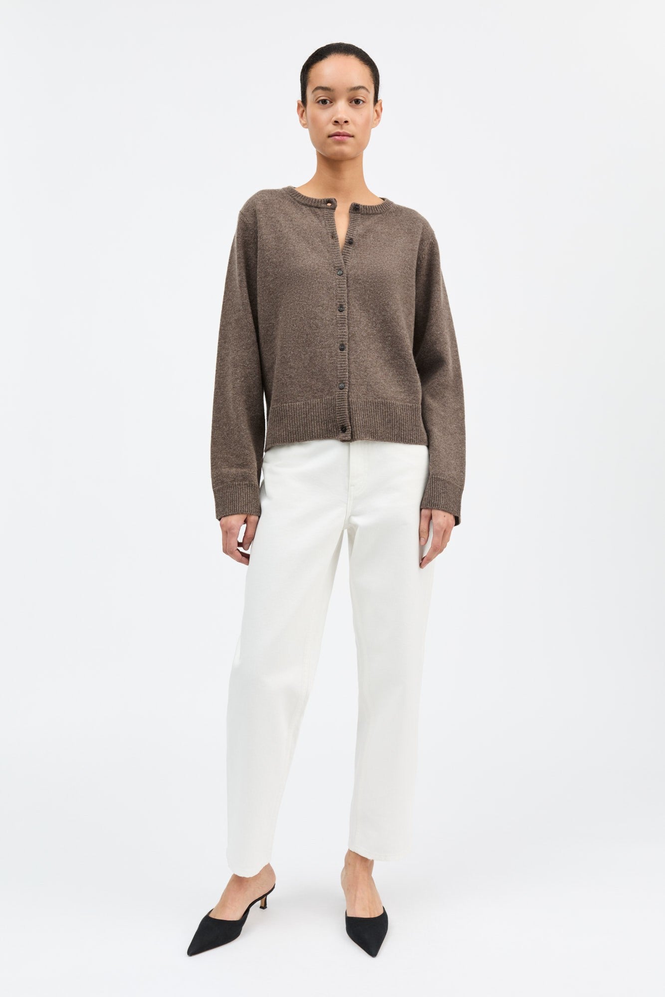 Senna cardigan, Brown Melange