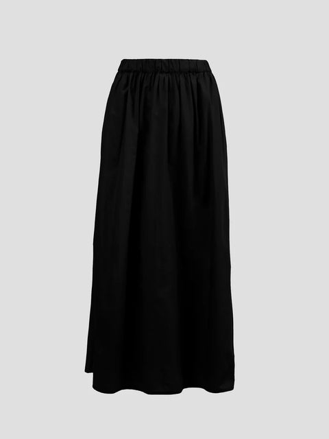 Ocean Poplin Skirt, Black