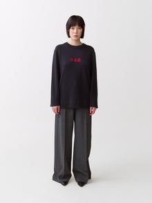 Blaatrøie No. 1, Navy / Red embroidery