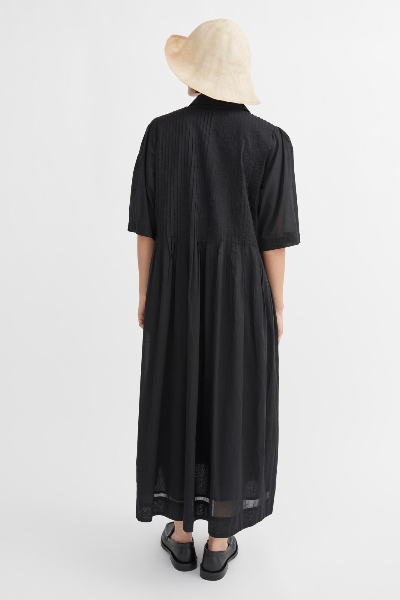 Dot Shirtdress, Black
