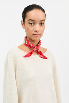 Skall floral scarf, Red