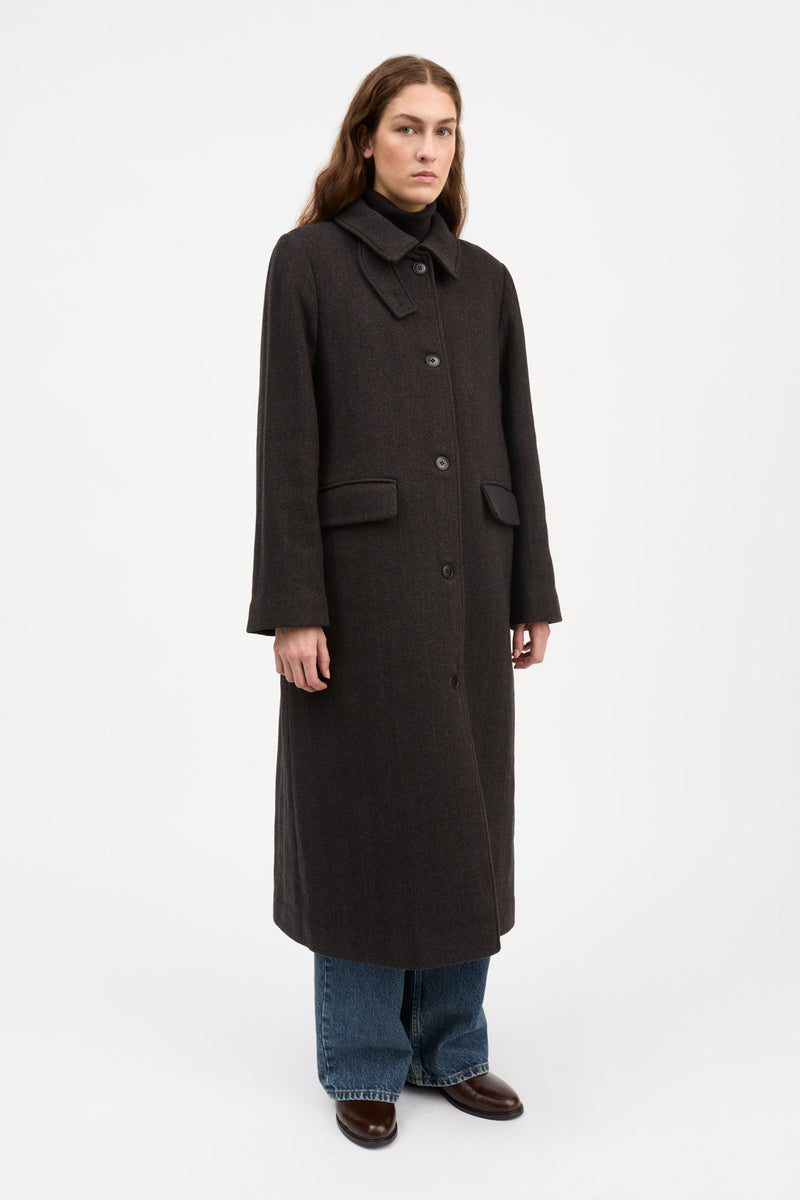 Ernest coat,  Brown herringbone