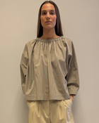 Magrethe LS Tie Top, Check