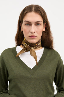 Pippa Scarf,  Khaki Paisley Print