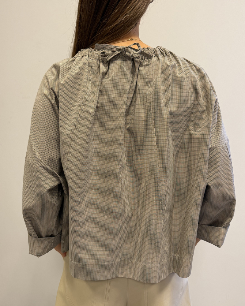 Magrethe LS Tie Top, Check