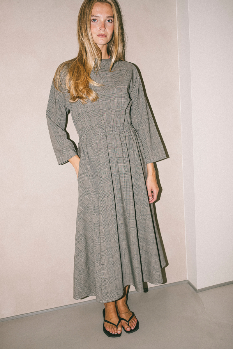 Freja Dress, Black Check