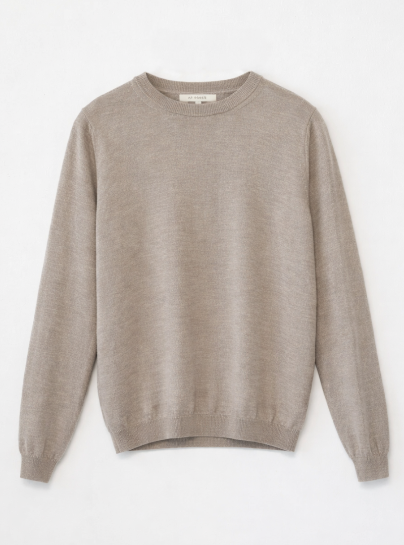 Soft Merino Wool Crew Neck, Nature