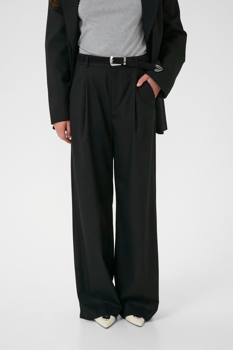 PaulaGZ MW Wide pants, black