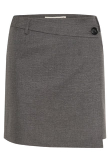 GZpaula melange MW wrap skirt, Grey