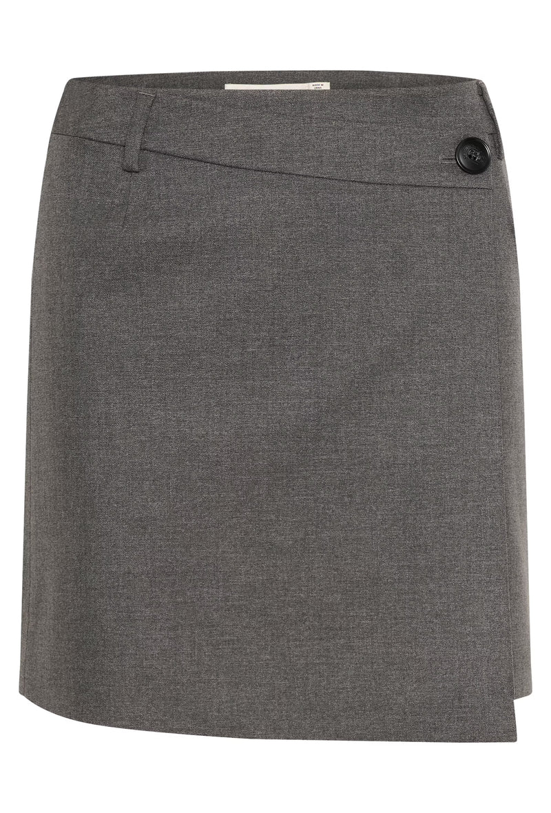 GZpaula melange MW wrap skirt, Grey