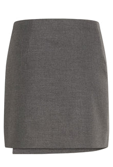 GZpaula melange MW wrap skirt, Grey