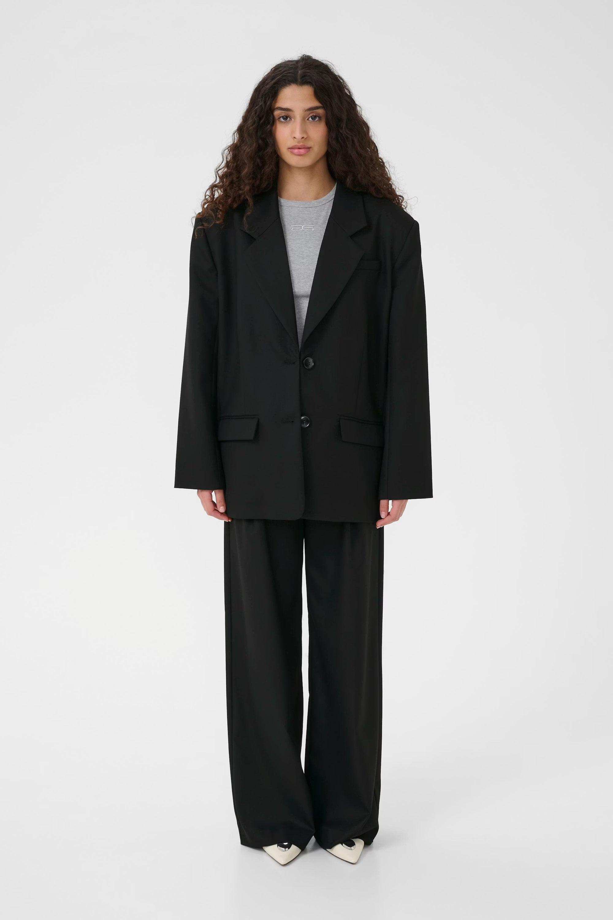 PaulaGZ MW Wide pants, black