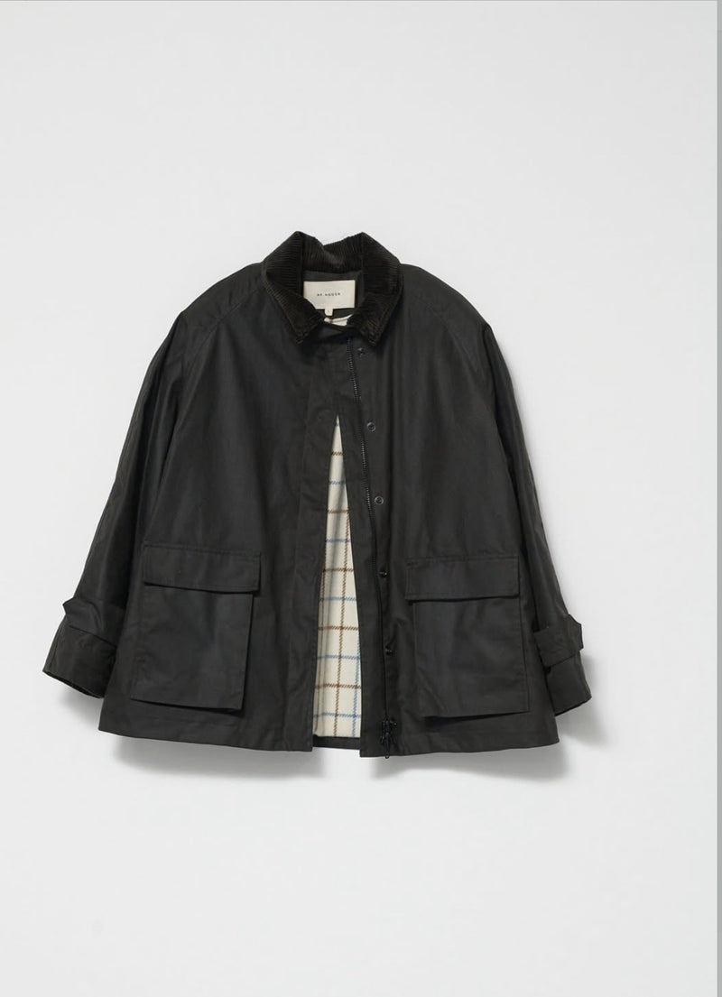 Oilskin Jacket, Dark Brown