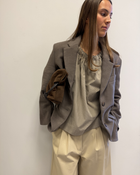 Magrethe LS Tie Top, Check