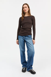 Edie Blouse, Dark Brown
