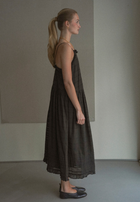Fiore Strap Dress, Black