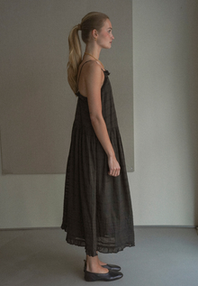 Fiore Strap Dress, Black