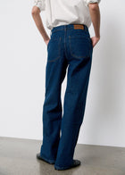 Carlo Midwaist Wide Jeans, Mid Blue