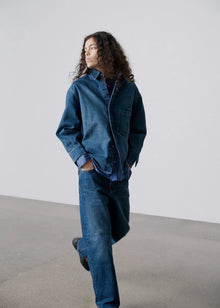 Carlo Midwaist Wide Jeans, Worn Blue