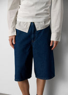 Carlo Denim Shorts, Mid Blue