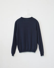 Soft Merino Wool Crew Neck, Navy