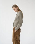 Shetland Wool Cardigan, Nature