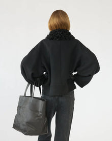 Full Grain Leather Bag, Black 2