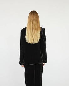 Silk Velvet Tuxedo Jacket, Black