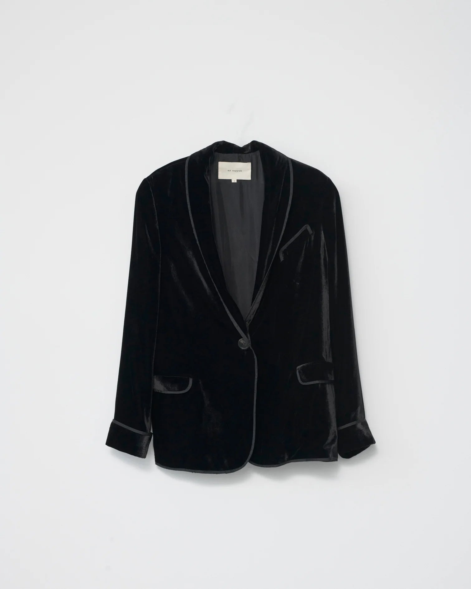 Silk Velvet Tuxedo Jacket, Black