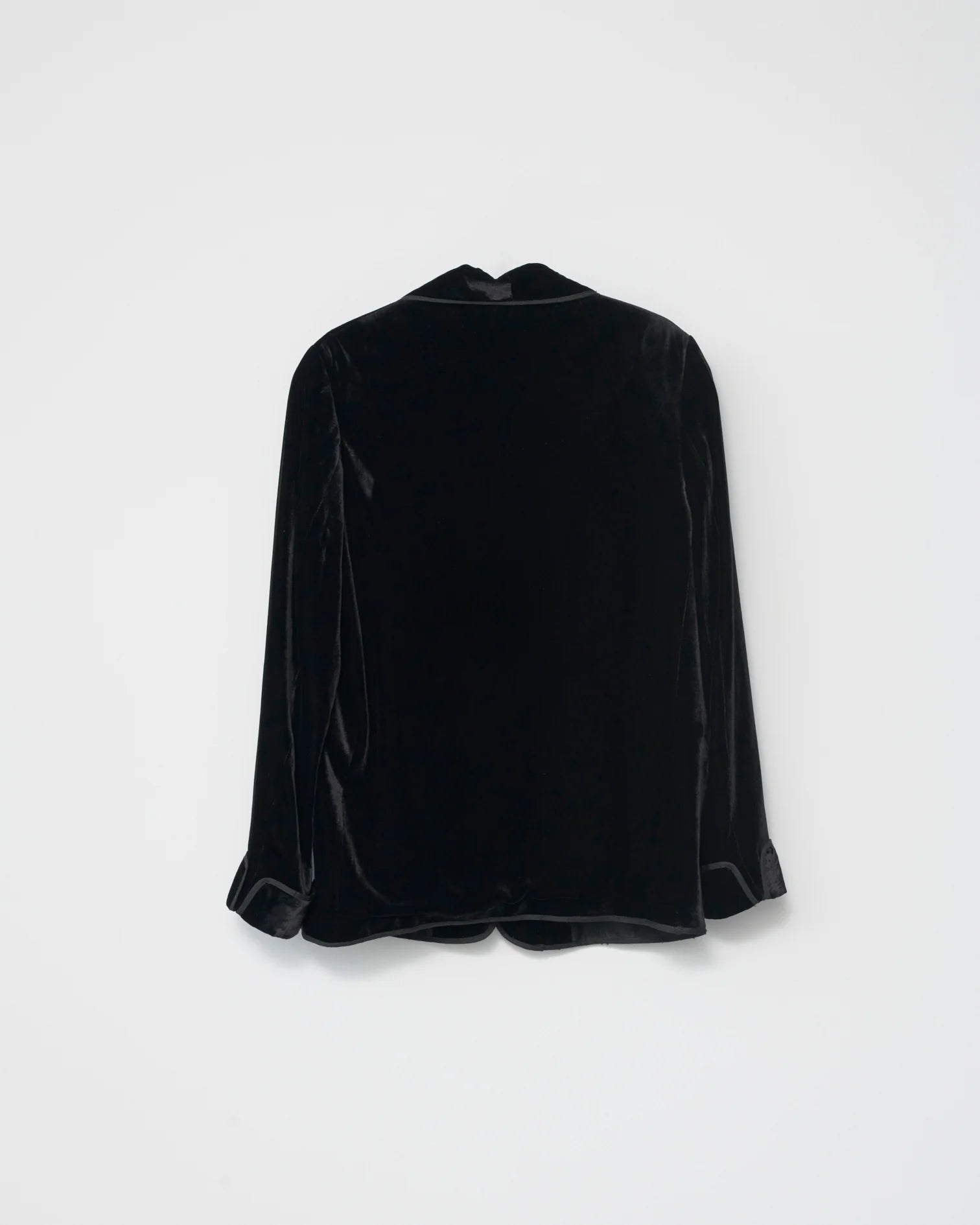 Silk Velvet Tuxedo Jacket, Black