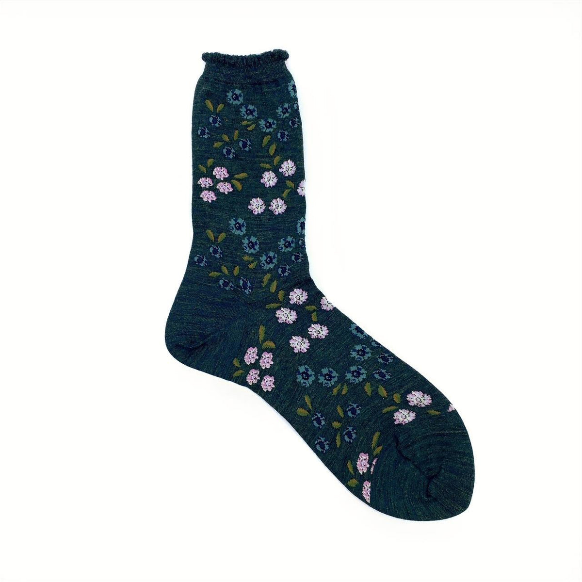 AM-825, Tiny Flowers, Green