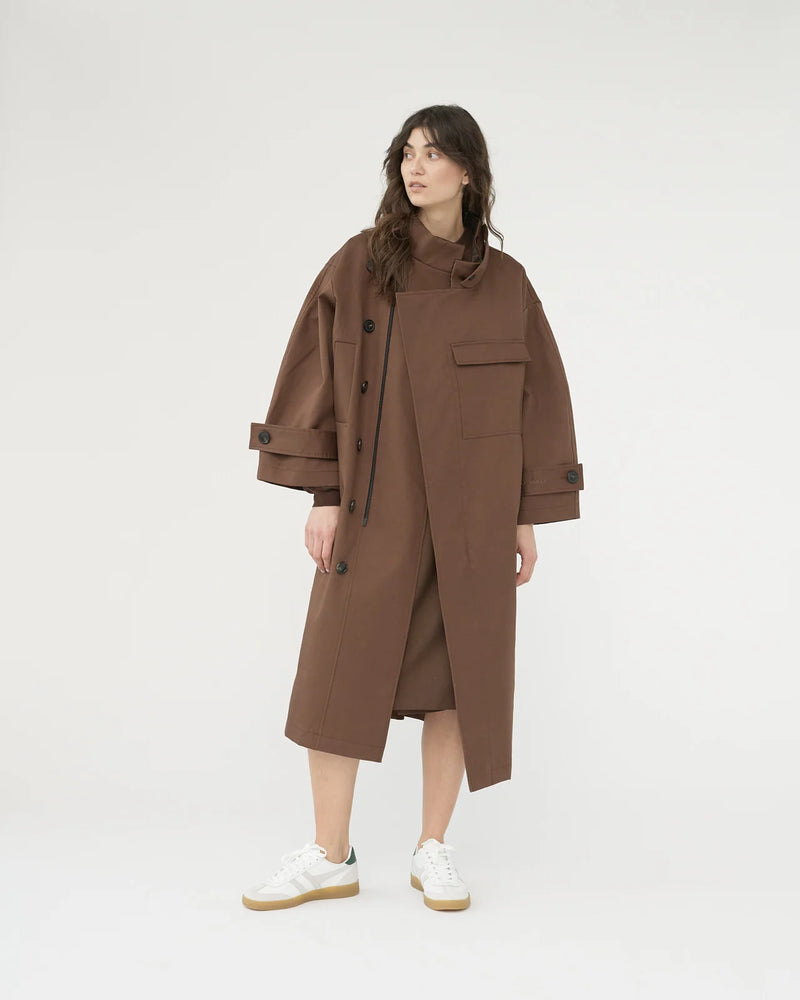 Water resistant Coat, Dusty Brown