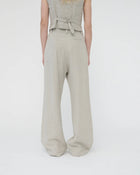 Linen Wide Box Pants, Nature