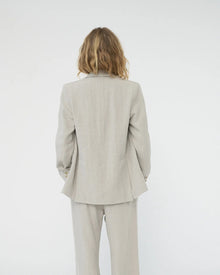 Linen Straight Blazer, Nature