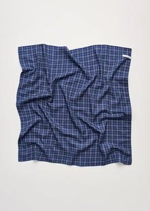 Colton Silk Scarf, Mix Navy