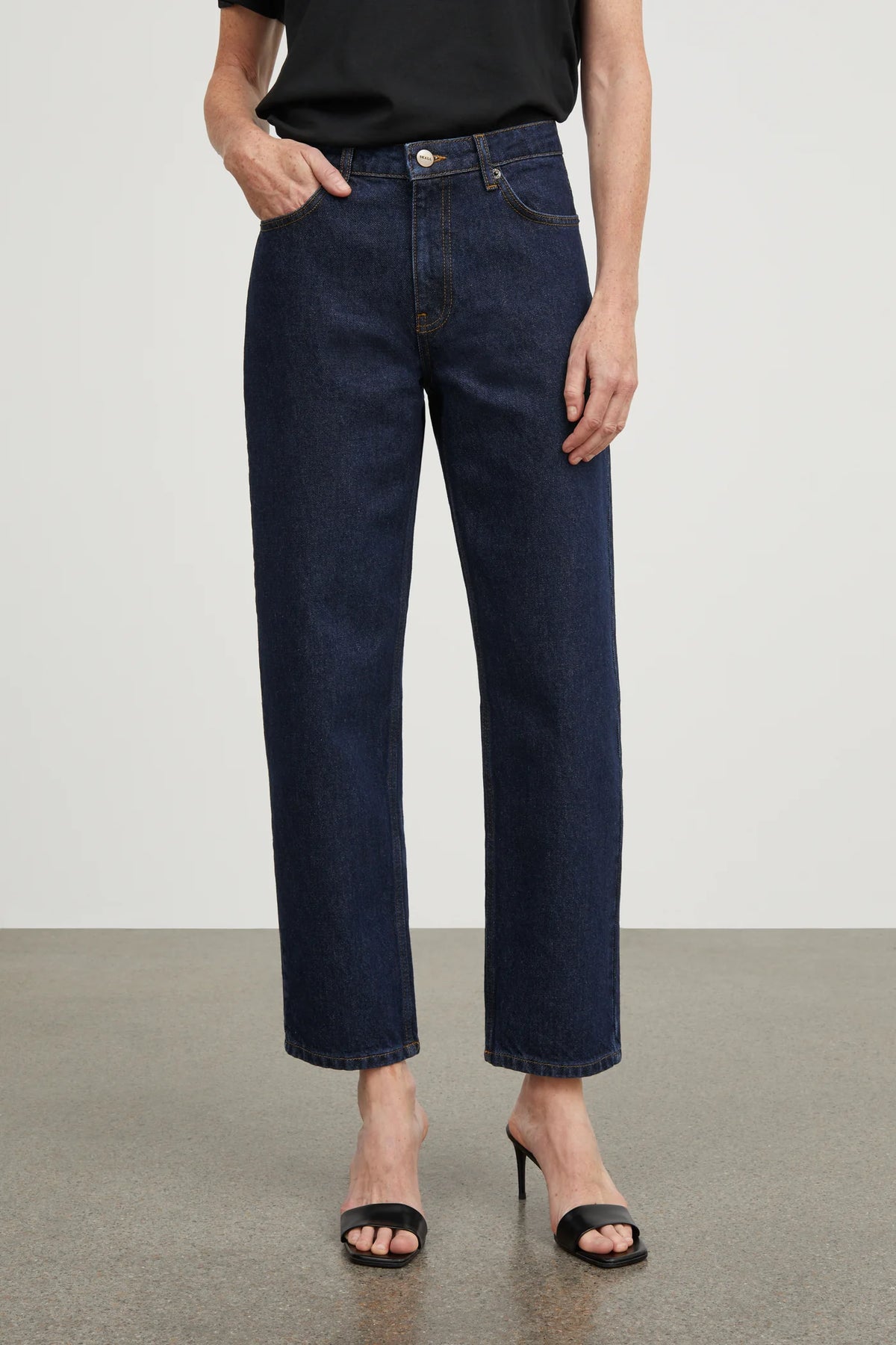 Allison Cropped Jeans, Indigo