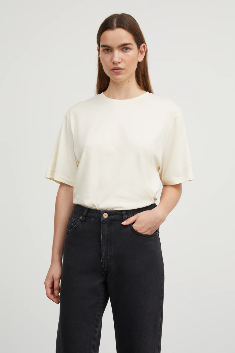 Andy Oversize Tee, Light Cream