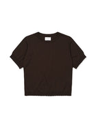 Anna Merino ss tee, Espresso