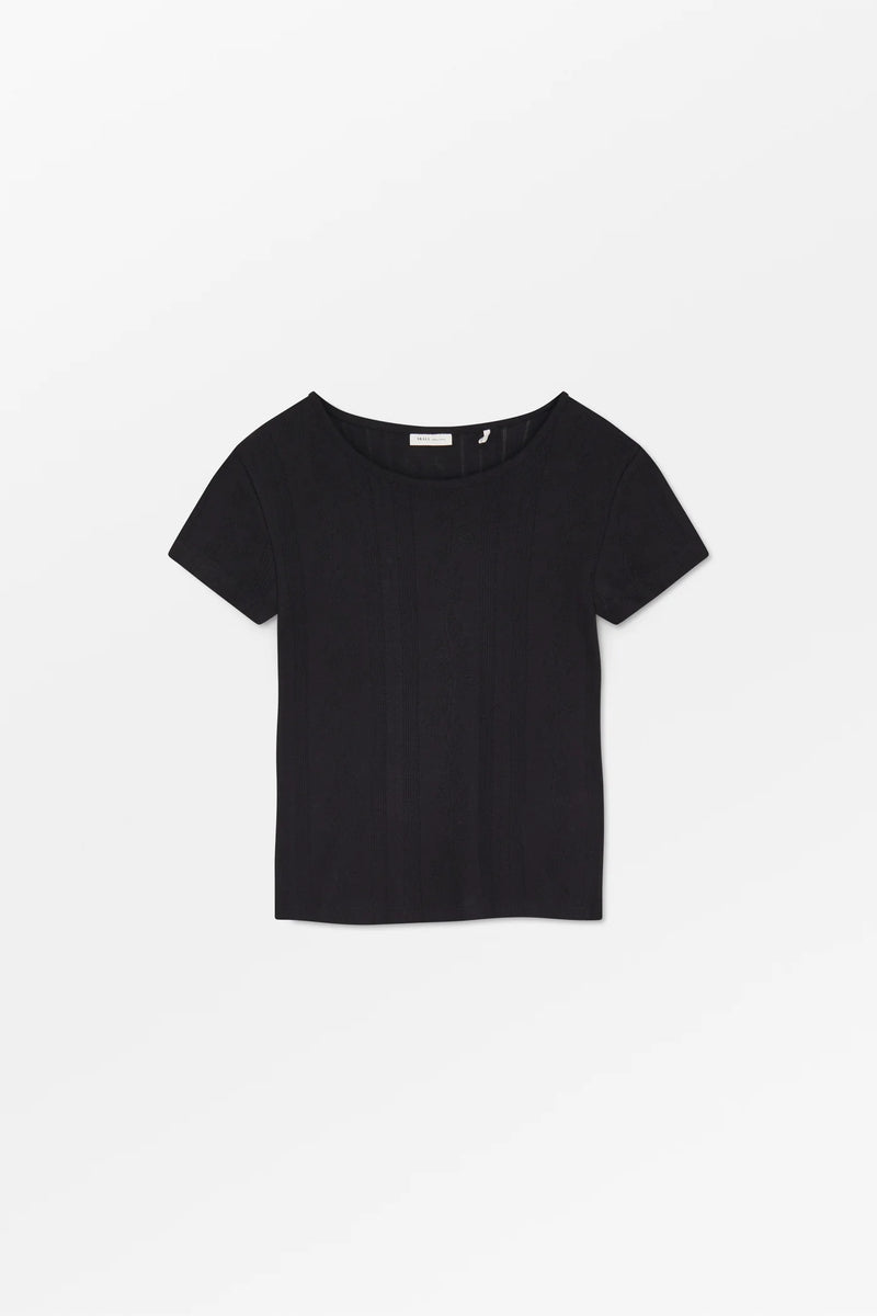 Anna Cap Sleeve tee, Black