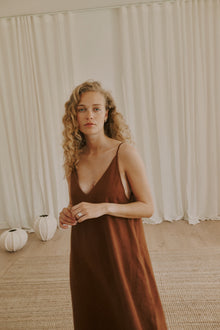 Jose SL Long Dress, Cambridge Brown