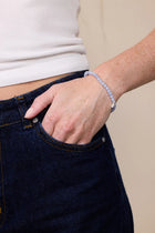 Aquamarin armbånd, 4mm