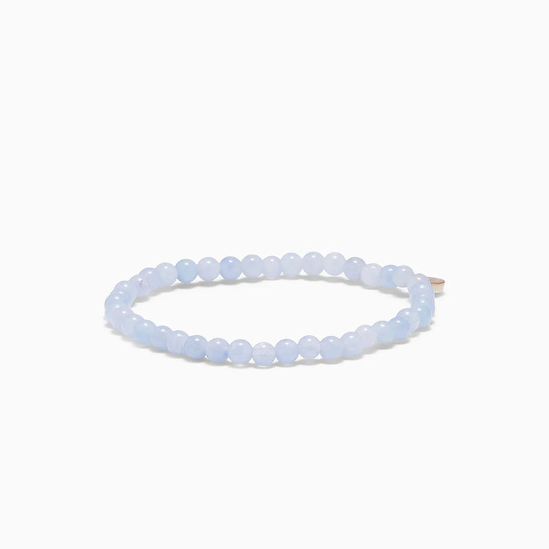 Aquamarin armbånd, 4mm