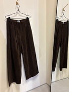 LOULOU PANTS CORDUROY, DARK BROWN
